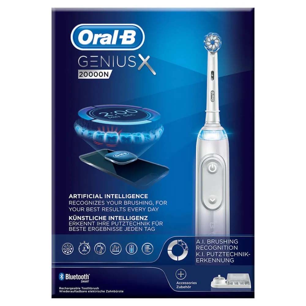 Oral-B Genius X 20000N Yetişkin Sonic diş fırçası Beyaz Thumbnail 2