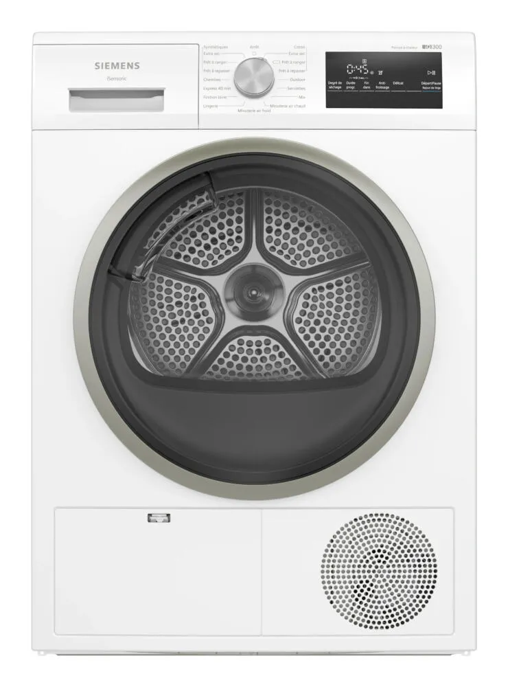 Siemens iQ300 WT45HV15FR kurutucu Solo Önden yüklemeli 8 kg Beyaz Kurutma Makinesi