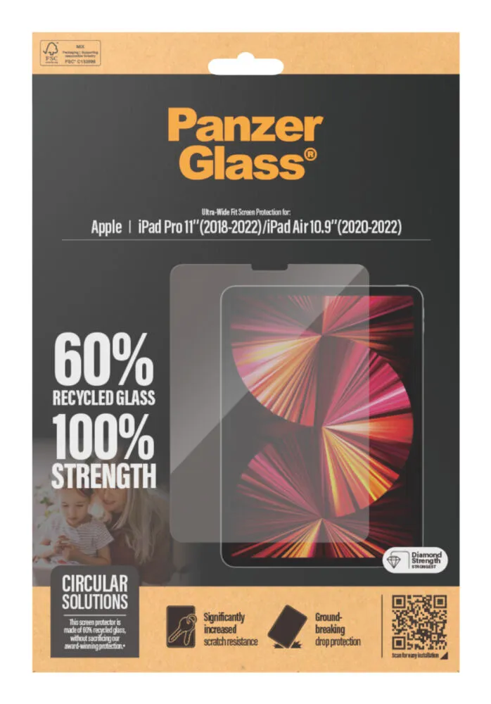PanzerGlass® Screen Protector iPad Pro 11'' (2018-2022) | iPad Air 10.9'' (2020, 2022) | Ultra-Wide Fit 2847 Thumbnail 4