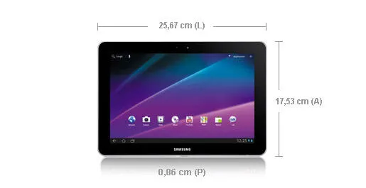 Samsung 10.1 16 GB GT-P7500UWDITV inç Beyaz Tablet Thumbnail 4