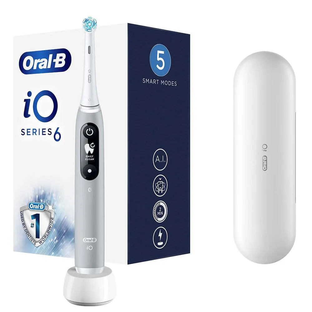 Oral-B iO 4210201381686 elektrikli diş fırçası Döner diş fırçası Gri Şarjlı Diş Fırçaları