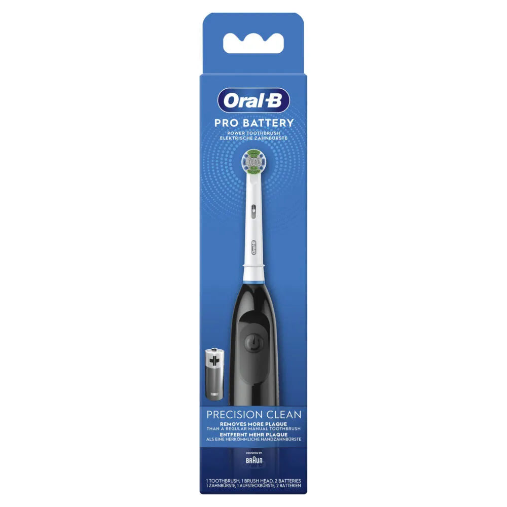 Oral-B Pro Battery Yetişkin Siyah, Beyaz Thumbnail 1