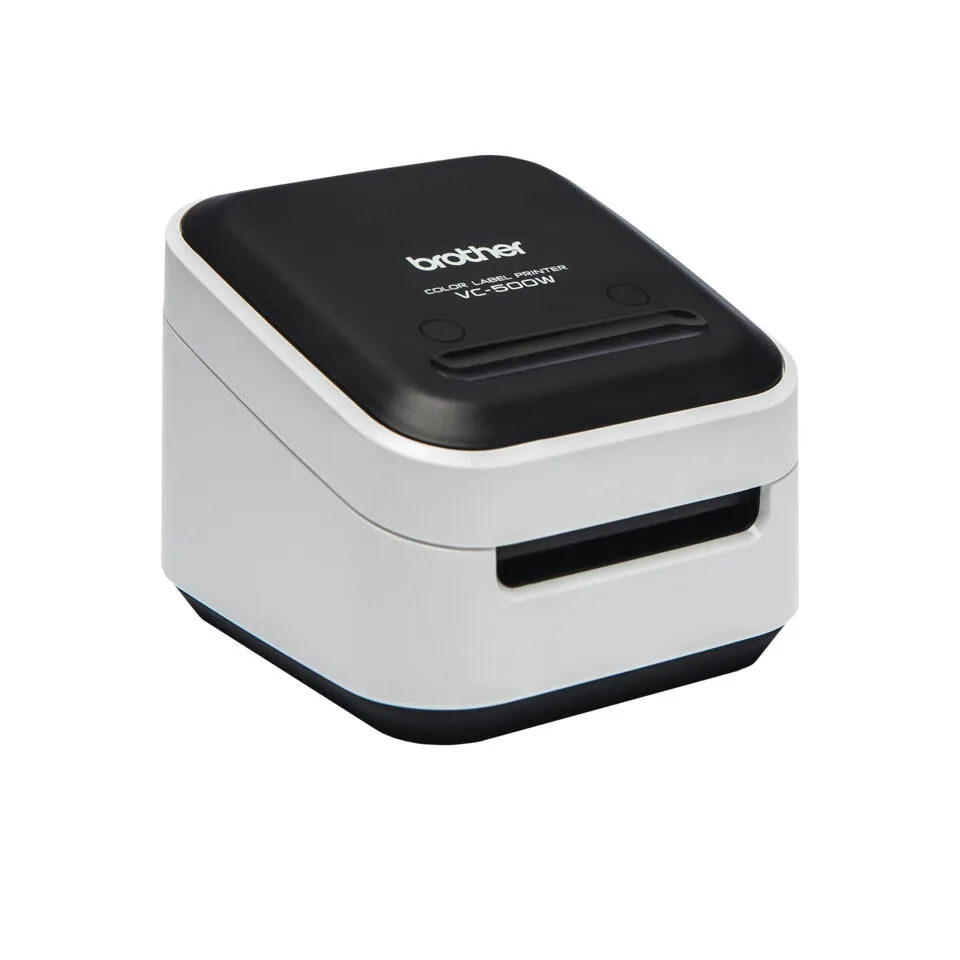 Brother VC-500W etiket yazıcı ZINK (Zero-Ink) Renk 313 x 313 DPI 8 mm/saniye Kablolu & Kablosuz CZ Wi-Fi Barkod Yazıcı