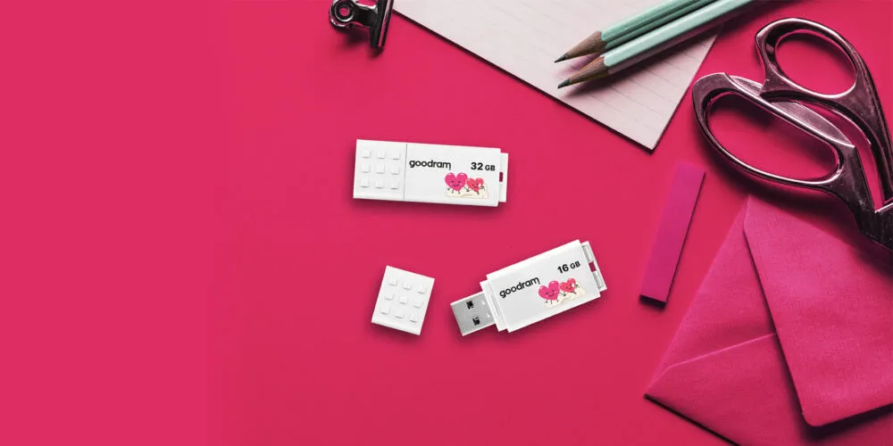 Goodram UME2 Valentine USB flash sürücü 16 GB A tipi USB 2.0 Beyaz Thumbnail 7