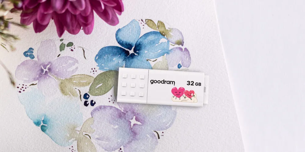 Goodram UME2 Valentine USB flash sürücü 16 GB A tipi USB 2.0 Beyaz Thumbnail 6