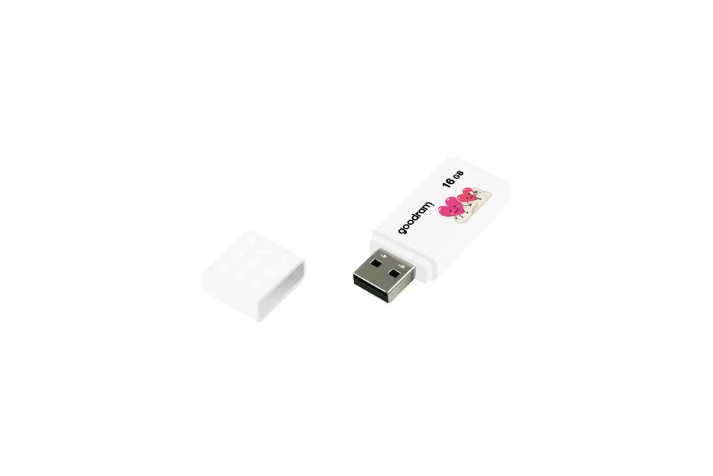 Goodram UME2 Valentine USB flash sürücü 16 GB A tipi USB 2.0 Beyaz USB Bellek