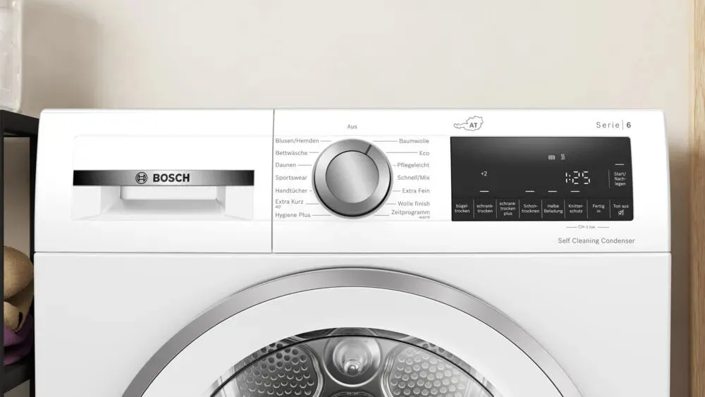 Bosch Serie 6 WQG245D5AT kurutucu Solo Önden yüklemeli 9 kg Beyaz Thumbnail 2