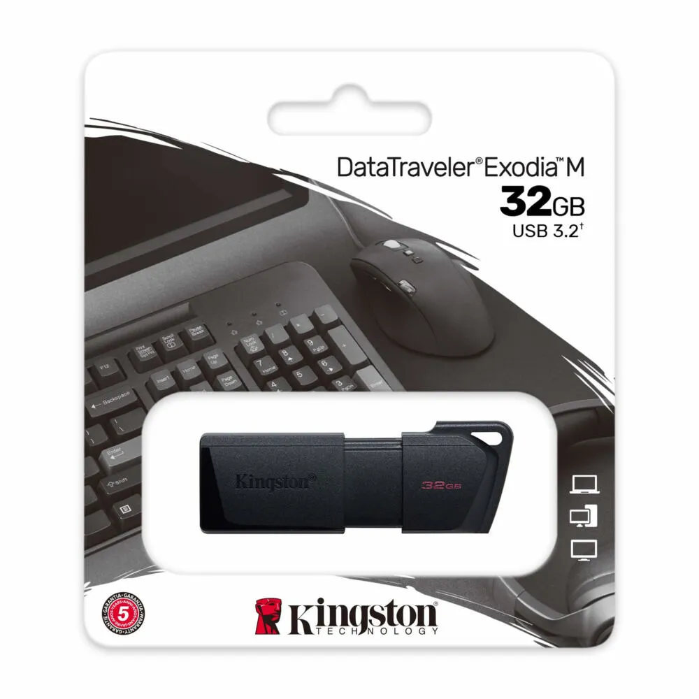 Kingston Technology DataTraveler Exodia M DTXM/32GB 32 GB USB 3.2 Flash Bellek Thumbnail 3