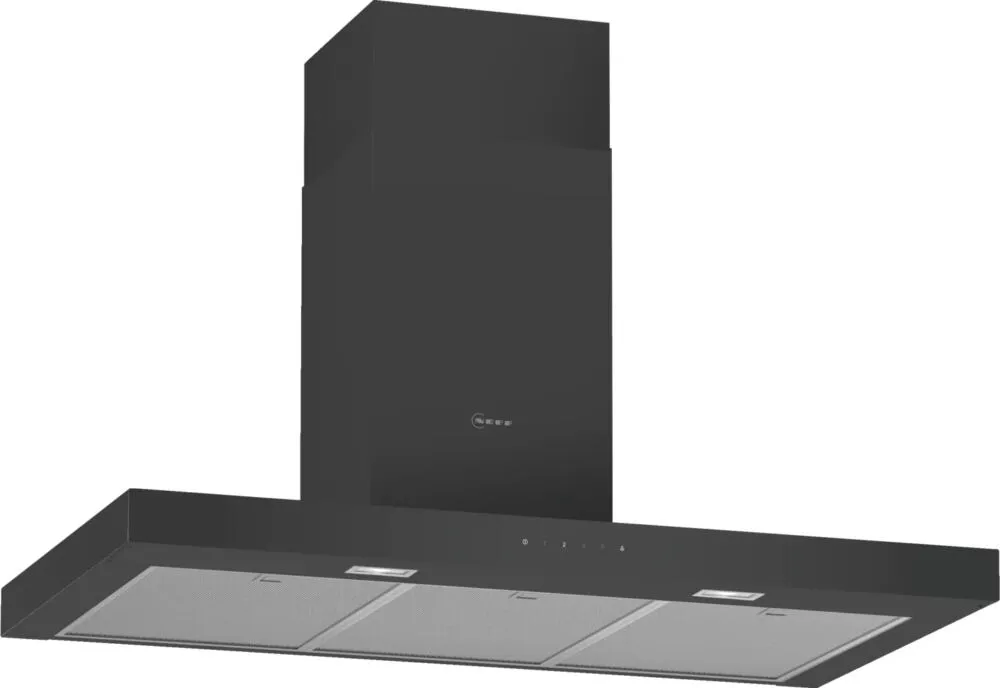 Neff D94BHM1S5B ocak bacası Duvara monteli Siyah 372 m³/Saat Davlumbaz ve Aspiratö