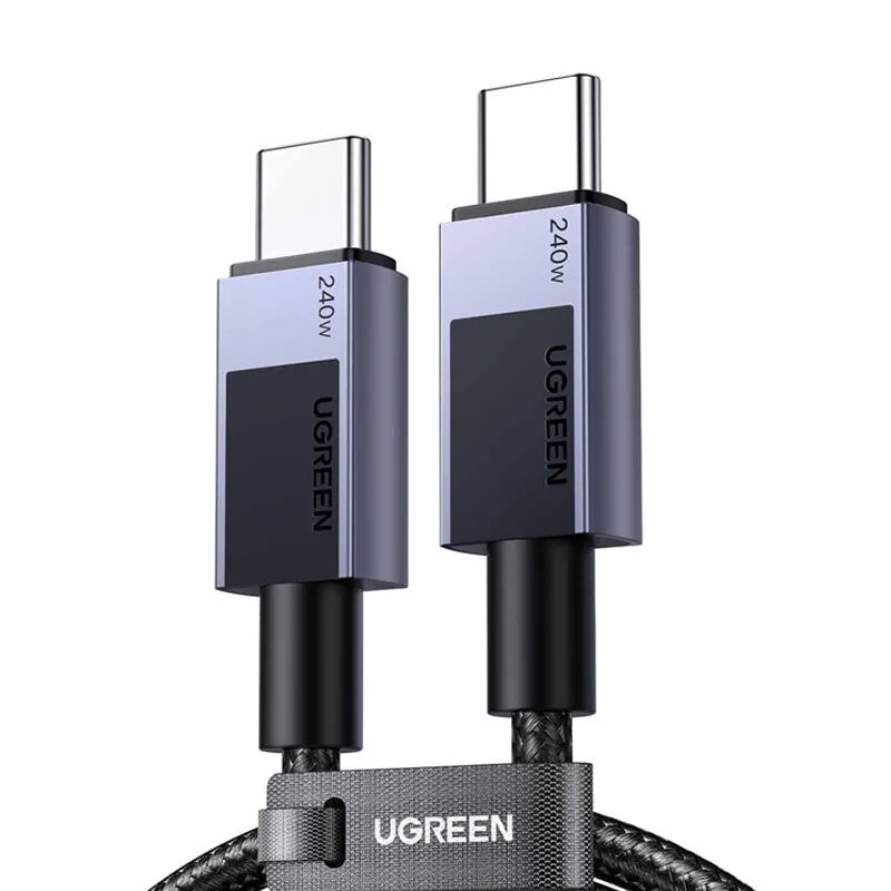 Ugreen 45067 USB kablo 1 m USB C Siyah, Gri USB Cihaz
