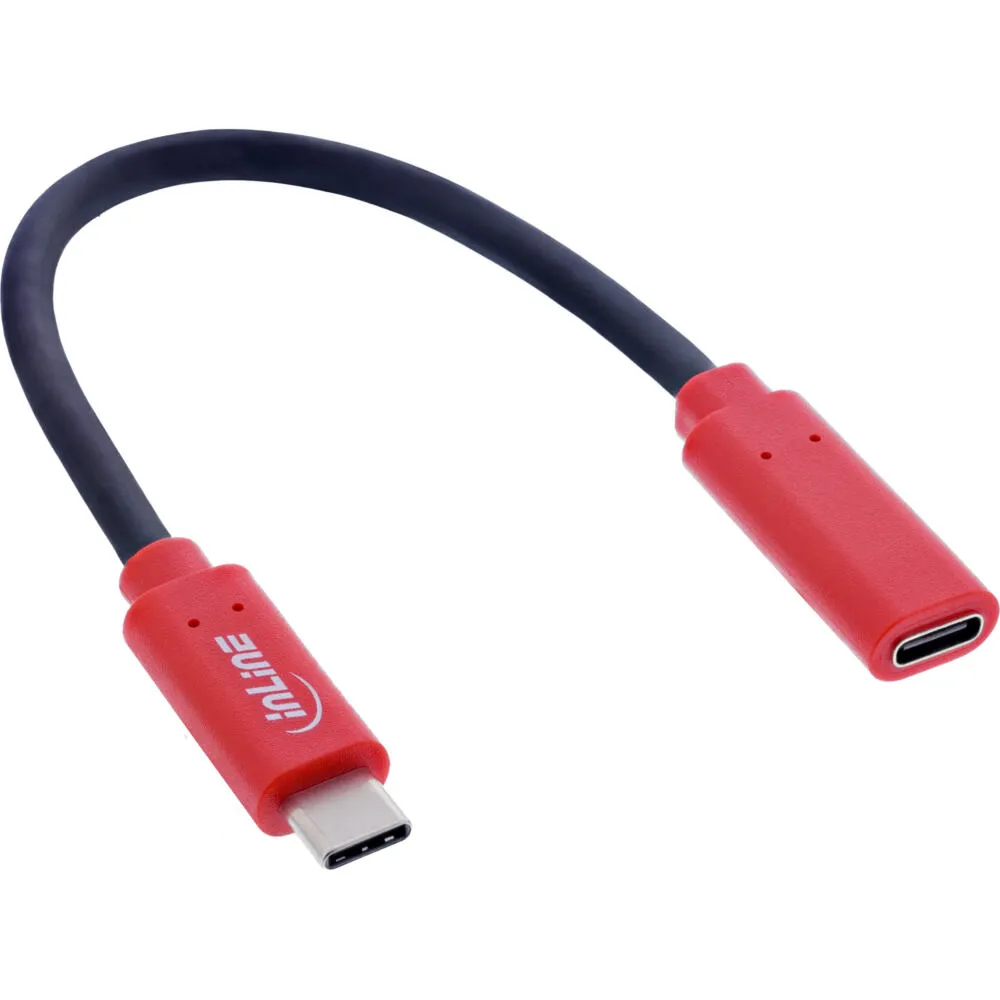 InLine 31654 USB kablo 0,2 m USB C Kırmızı USB Cihaz