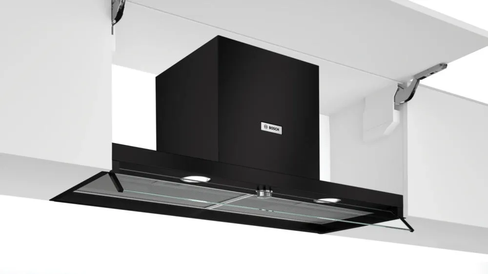 Bosch Serie 4 DBB96AF60 ocak bacası Gömme Siyah 620 m³/Saat Davlumbaz ve Aspiratö