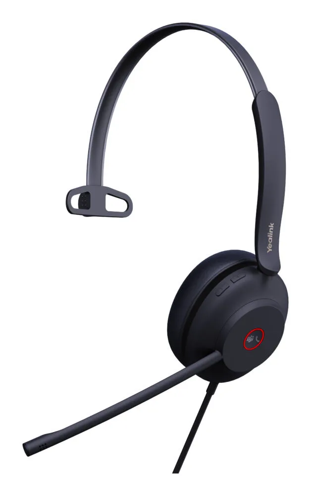 Yealink UH37 Mono Teams Kulaklık Kablolu Saç bandı Ofis/Çağrı merkezi USB C Tipi Siyah