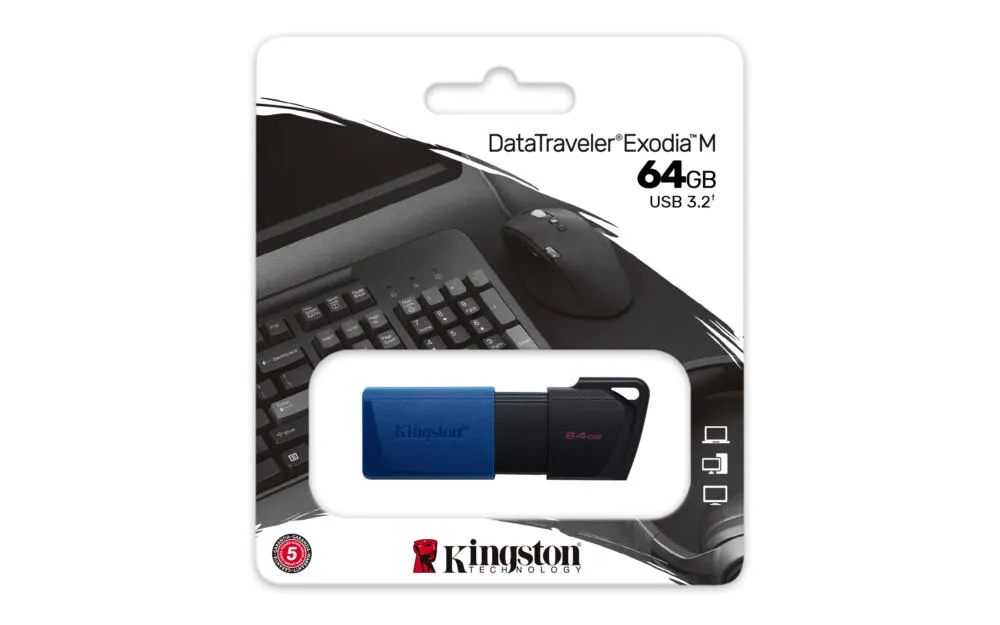 Kingston Technology DataTraveler Exodia M DTXM/64GB 64 GB USB 3.2 Flash Bellek Thumbnail 9