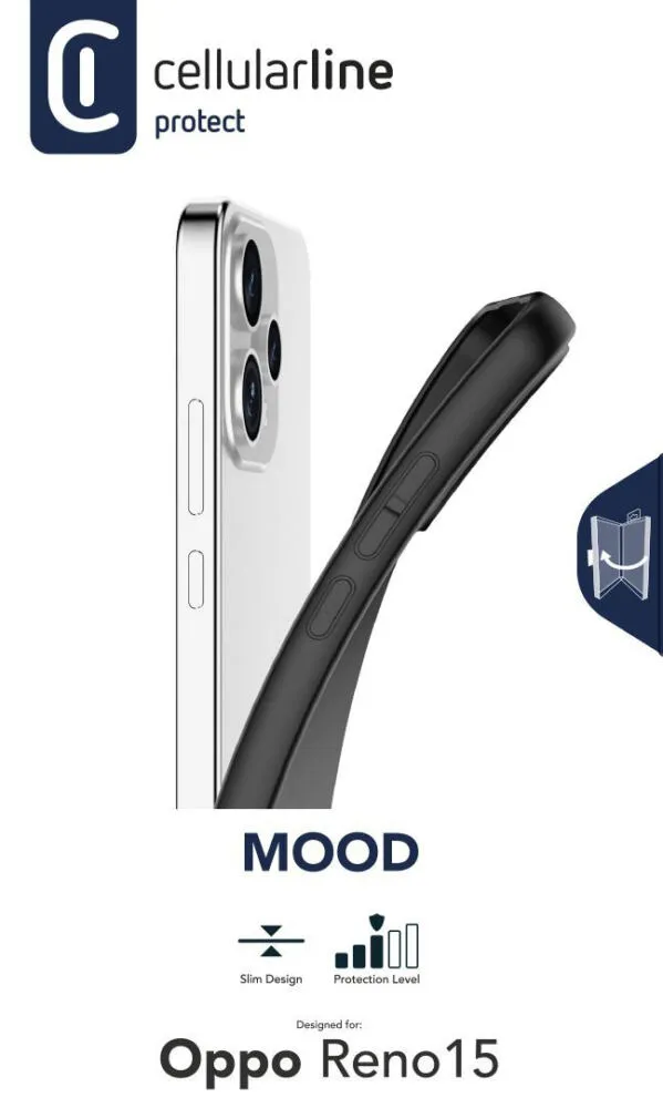 Cellularline MOOD Cep telefonu kılıfı 16,1 cm (6.32") Kapak Siyah Thumbnail 1