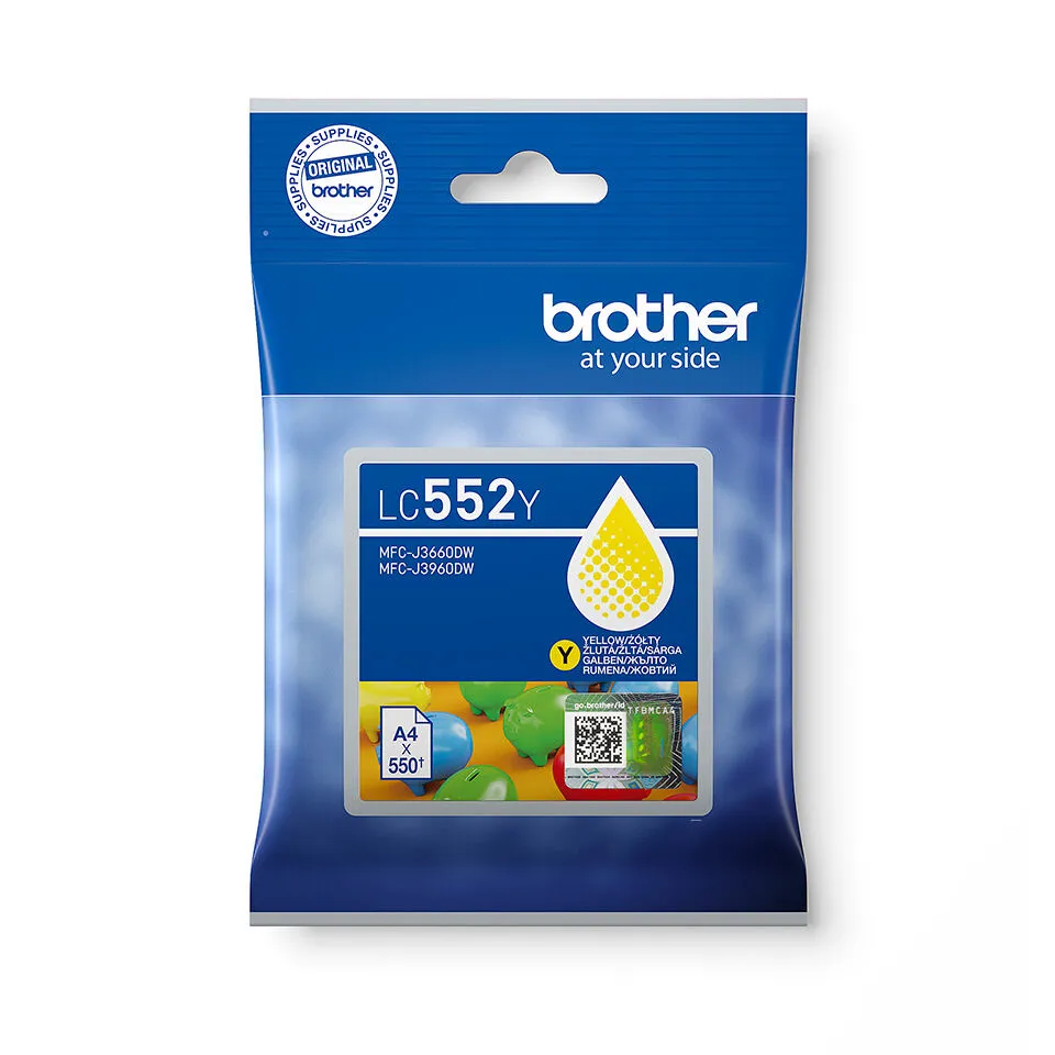 Brother LC552Y mürekkep kartuşu 1 adet Orijinal Sarı