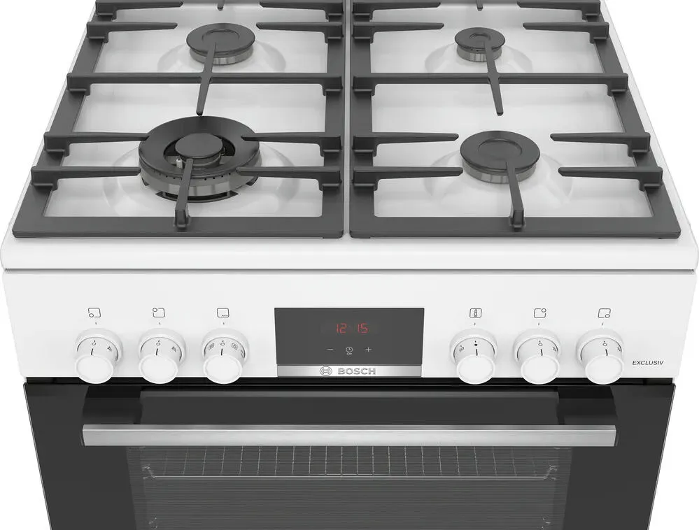 Bosch Serie 4 HXN390I20N Ocaklı fırın Bağımsız ocak Elektrik Gaz Beyaz Thumbnail 1