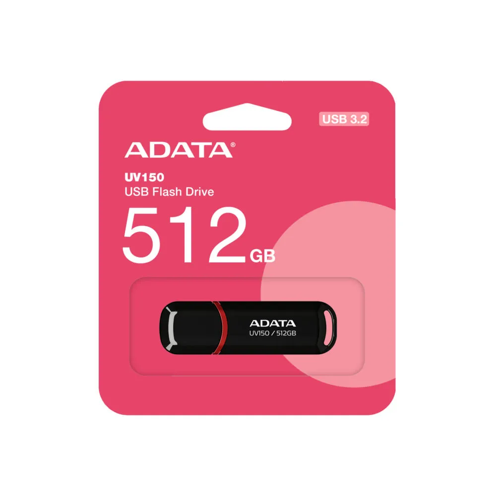 ADATA UV150 AUV150-512G-RBK 512 GB USB 3.2 Flash Bellek Thumbnail 1