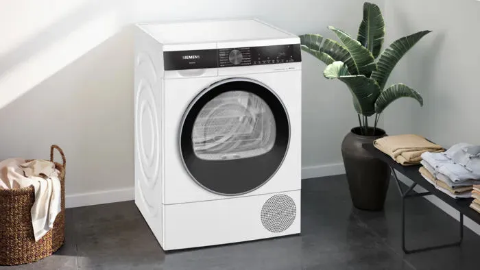 Siemens iQ500 WQ45G2D1ES kurutucu Solo Önden yüklemeli 9 kg Beyaz Thumbnail 3