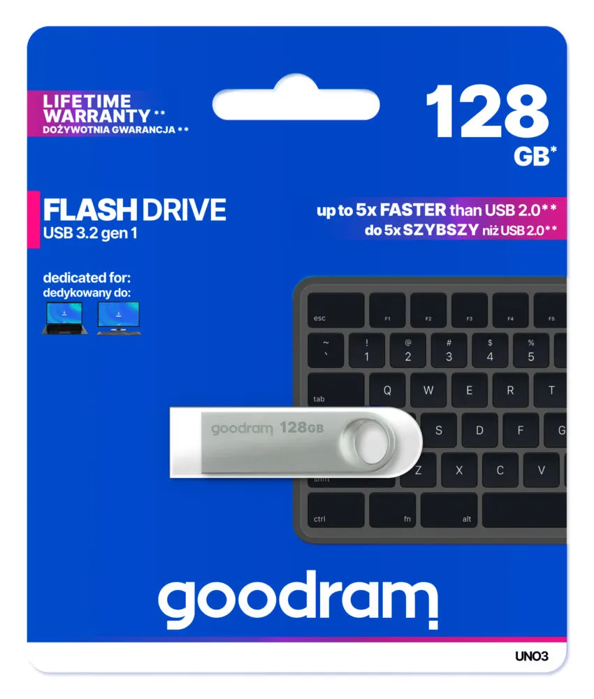 Goodram USB UNO3-1280S0R11 128 GB 3.2 Flash Bellek Thumbnail 4