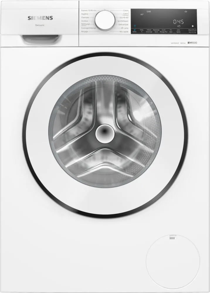 Siemens iQ500 WG42G101FR çamaşır makinesi Önden yüklemeli 9 kg 1200 RPM Beyaz Çamaşır Makineleri