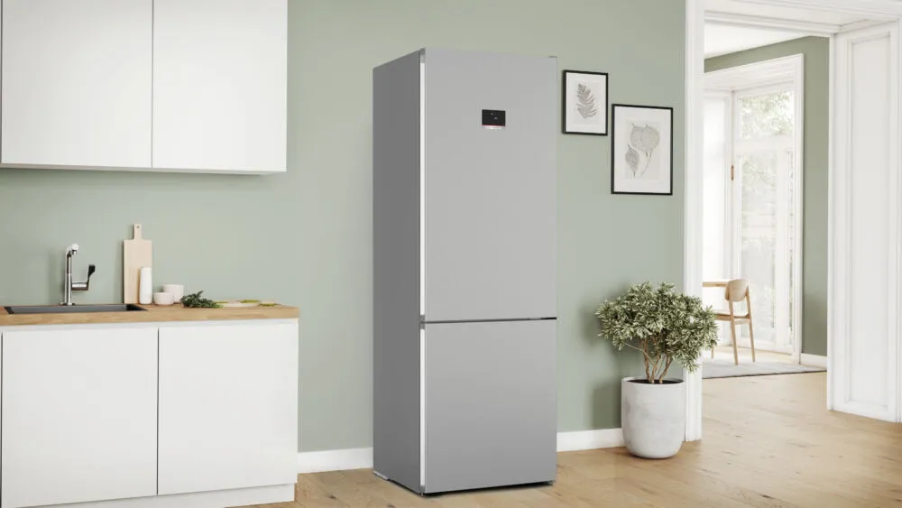 Bosch Serie 4 KGN497LDF donduruculu buz dolabı Solo 440 l Paslanmaz çelik Thumbnail 2