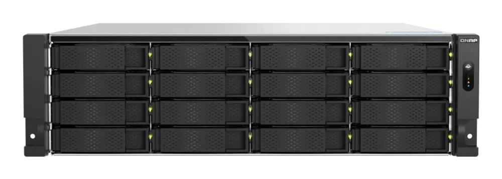 QNAP TS-h1677AXU-RP-R7-32G NAS Yatay (3U) AMD Ryzen™ 7 32 GB DDR5 0 TB QNAP QTS Alüminyum, Siyah