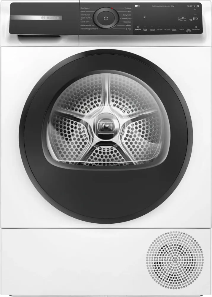 Bosch Serie 6 WQH246D9GB kurutucu Solo Önden yüklemeli 9 kg Beyaz Kurutma Makinesi