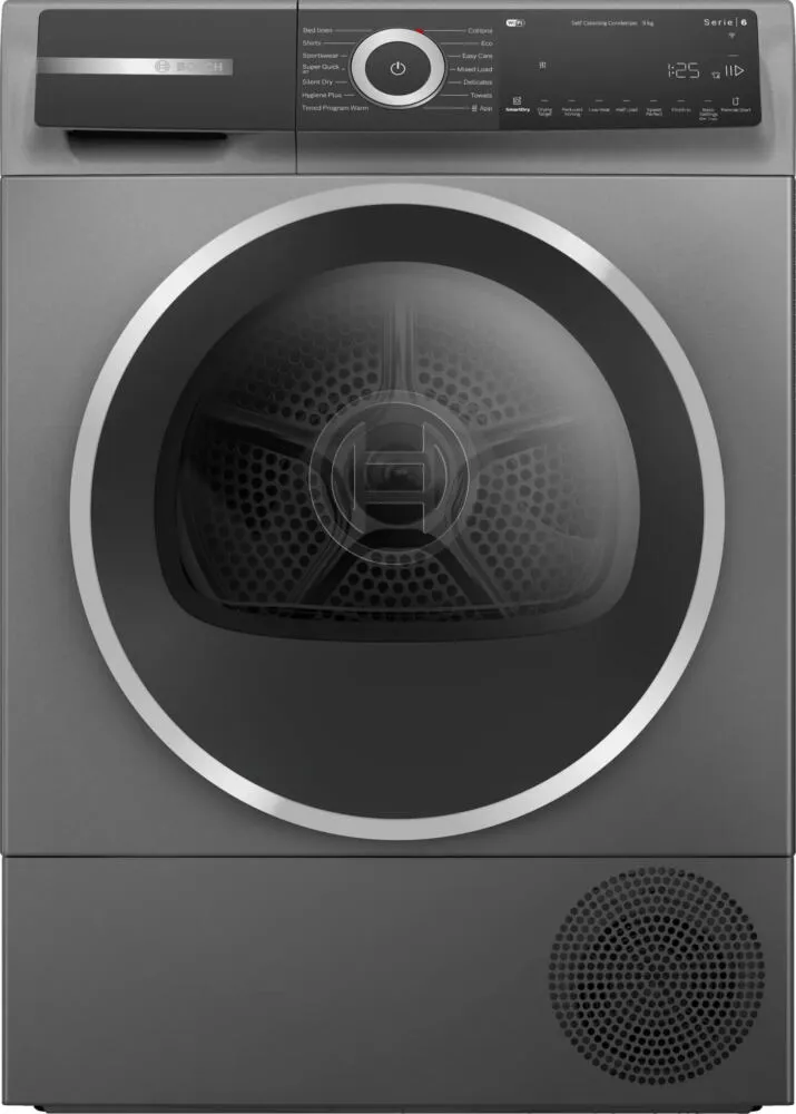 Bosch Serie 6 WQH246DRGB kurutucu Solo Önden yüklemeli 9 kg Gri Kurutma Makinesi