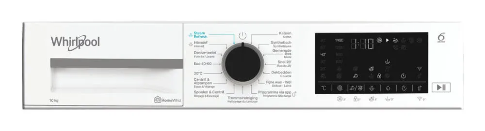 Whirlpool WAM 09WB BE çamaşır makinesi Önden yüklemeli 10 kg 1351 RPM Beyaz Thumbnail 4