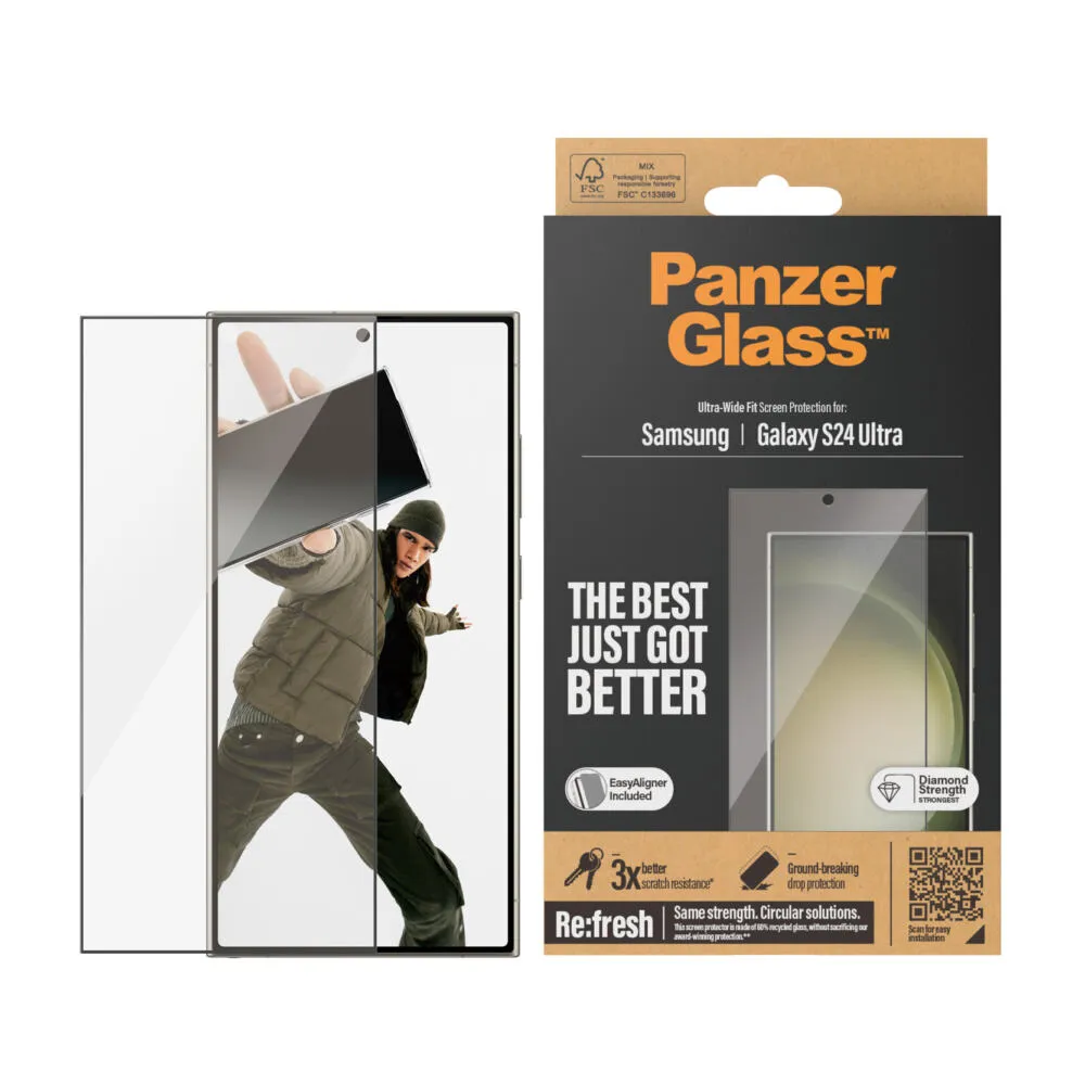 PanzerGlass® Screen Protector Samsung Galaxy S24 Ultra | Ultra-Wide Fit w. EasyAligner 7352 Thumbnail 1