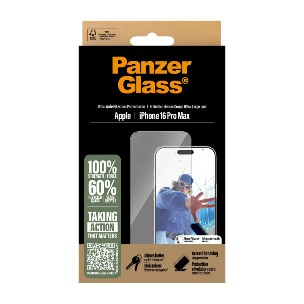 PanzerGlass® Screen Protector iPhone 16 Pro Max | Ultra-Wide Fit 2864CA Thumbnail 3