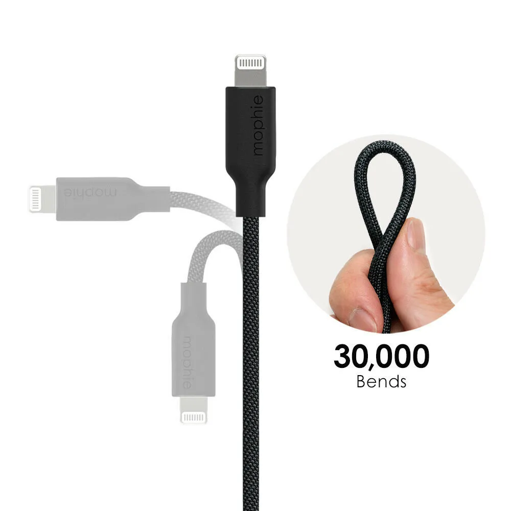 mophie 409913947 USB kablo USB 2.0 3 m USB C Siyah Thumbnail 1