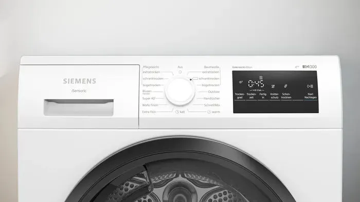 Siemens iQ300 WT45HVU5AT kurutucu Solo Önden yüklemeli 8 kg Beyaz Thumbnail 1