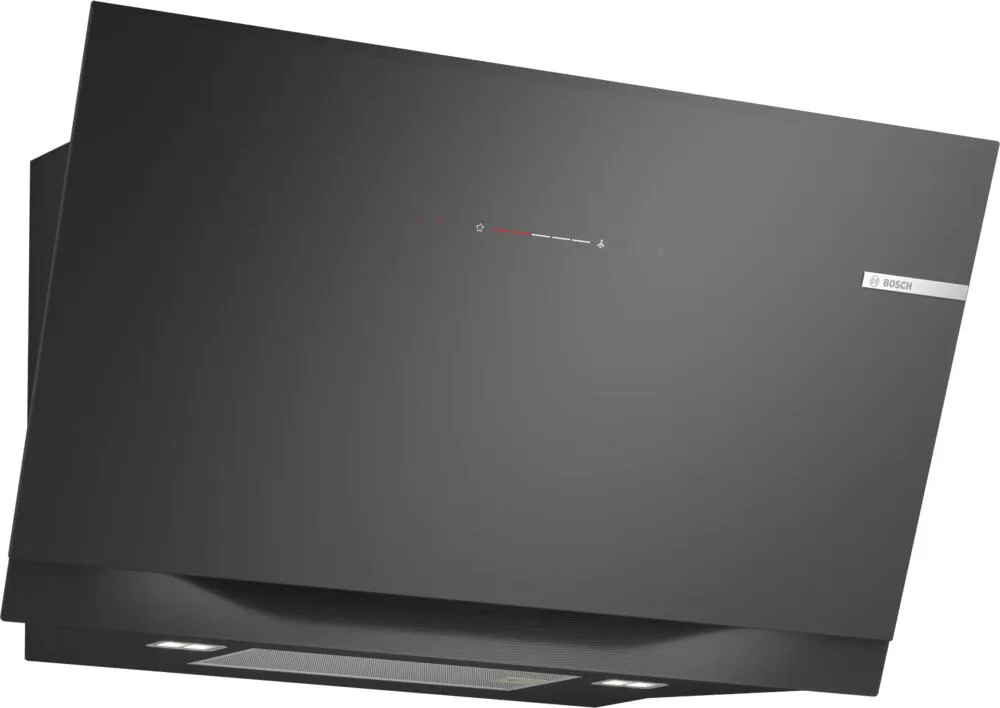 Bosch Serie 8 DWJ91LT60 ocak bacası Duvara monteli Siyah Davlumbaz ve Aspiratö