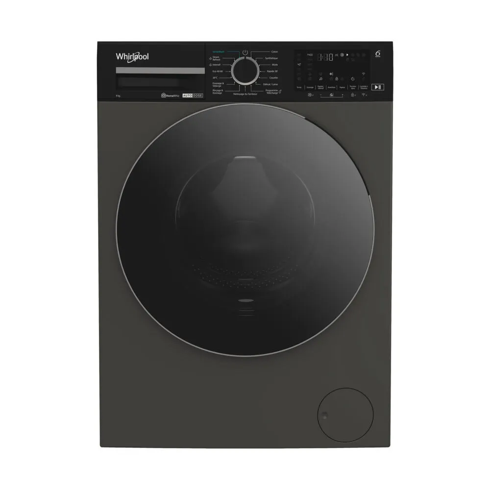 Whirlpool WPM 97G ADS FR çamaşır makinesi Önden yüklemeli 9 kg 1400 RPM Gri Çamaşır Makineleri