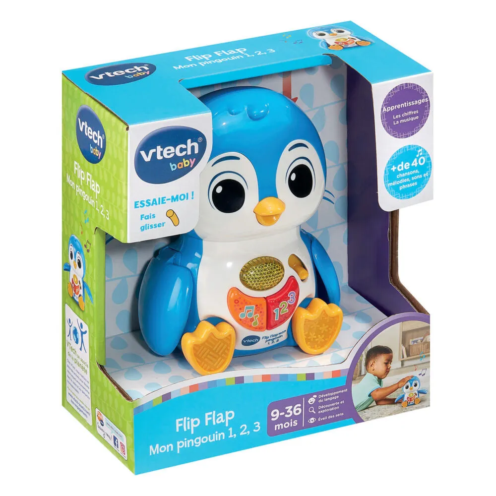 VTech Baby Flip Flap Mon Pingouin 1,2,3 80-586405 Thumbnail 6