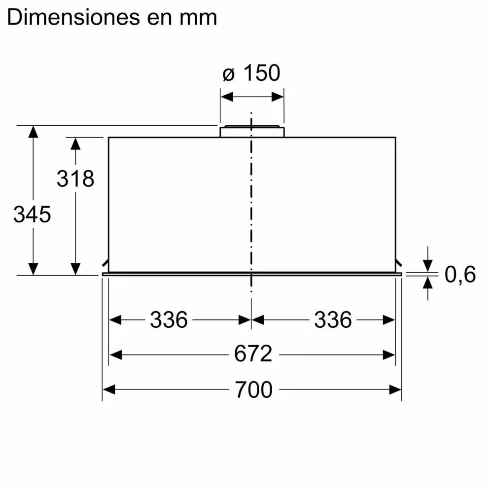 Bosch Serie 8 DLN78PC60 ocak bacası Gömme Siyah 590 m³/Saat Thumbnail 7