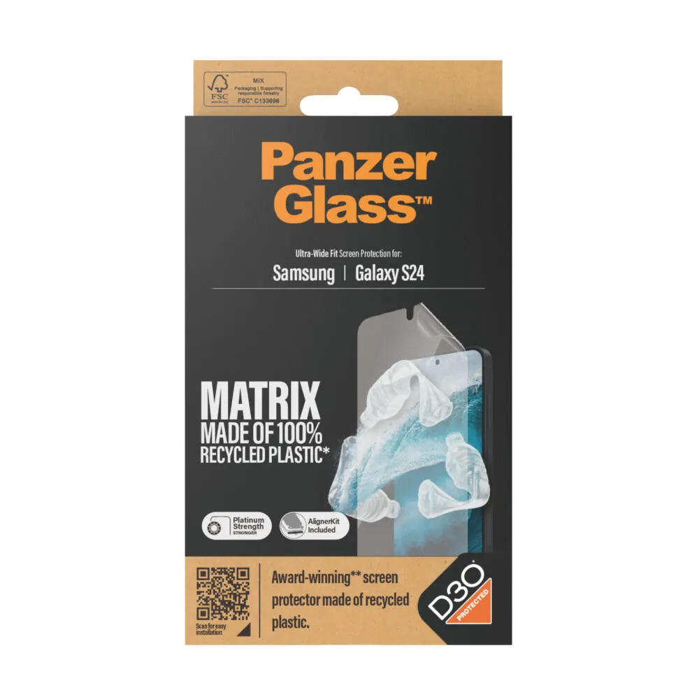PanzerGlass® ECO MATRIX Screen Protector with D3O® Samsung Galaxy S24 | Ultra-Wide Fit w. AlignerKit 7353 Thumbnail 3