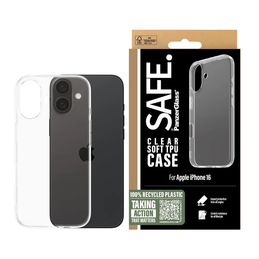PanzerGlass SAFE. by PanzerGlass® TPU Case Transparent iPhone 16 SAFE95896 Thumbnail 1