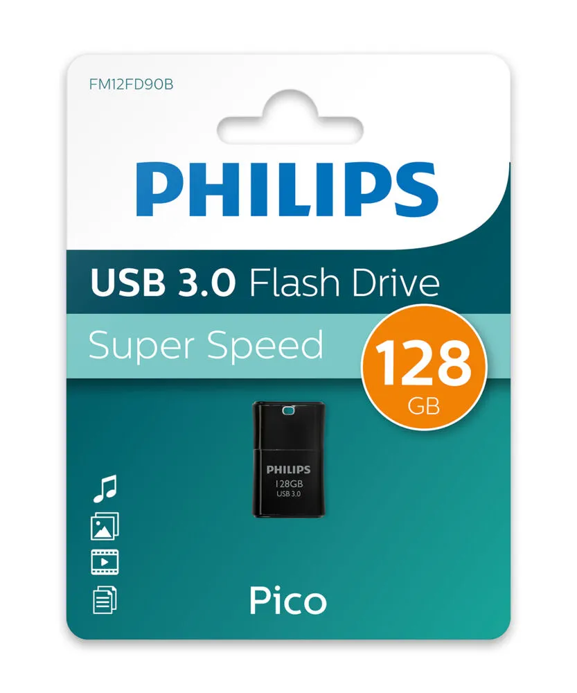 Philips Pico FM12FD90B/00 128 GB USB 3.2 Flash Bellek Thumbnail 3