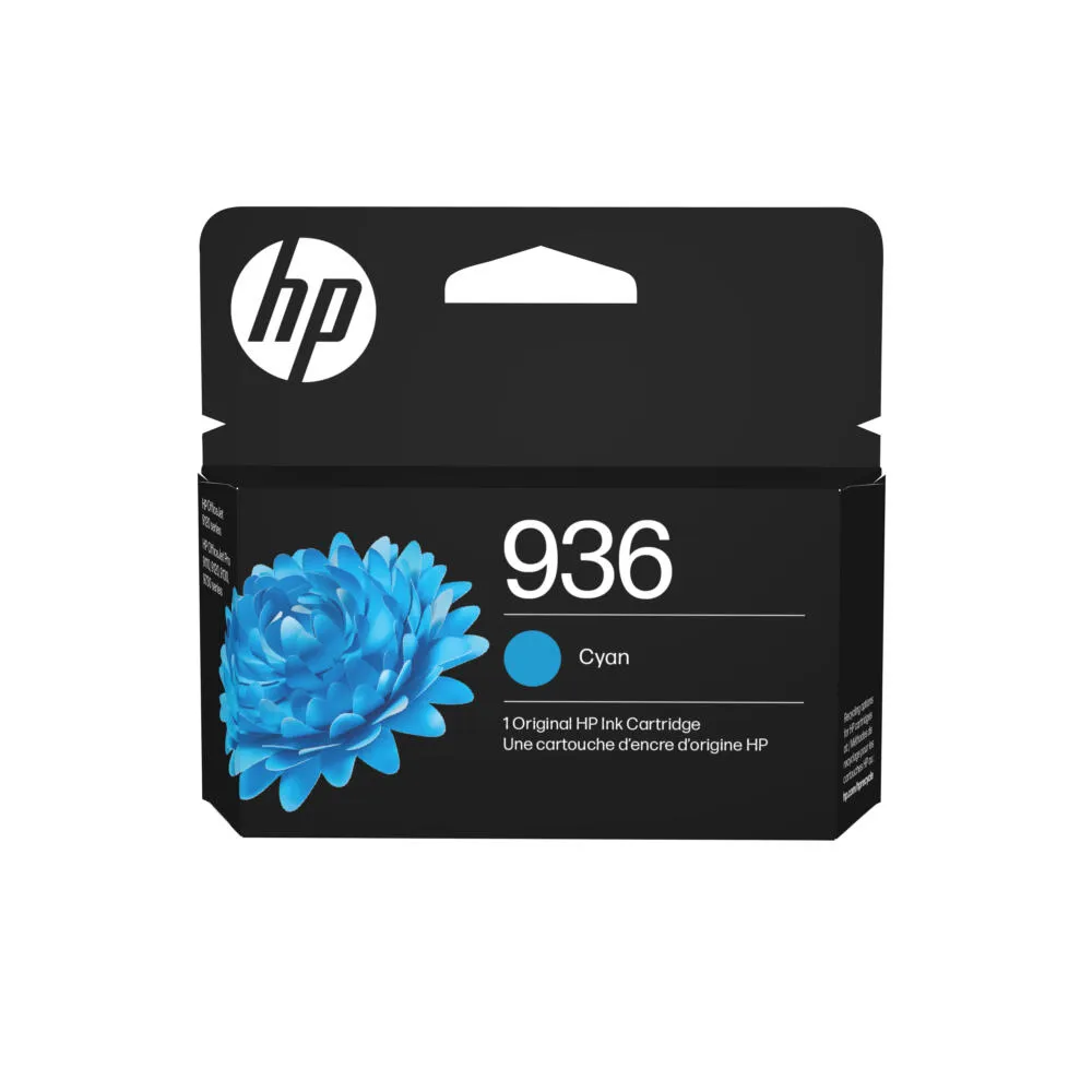 HP 936 Cyan Original Ink Cartridge mürekkep kartuşu 1 adet Orijinal Standart Verimlilik Cam Göbeği