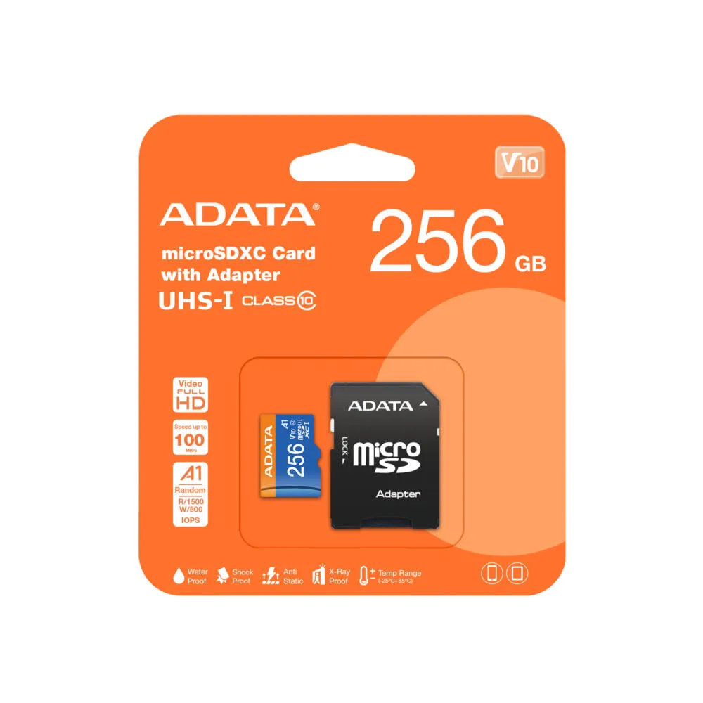 ADATA AUSDX256GUICL10 hafıza kartı 256 GB MicroSDXC Sınıf 10 Thumbnail 2