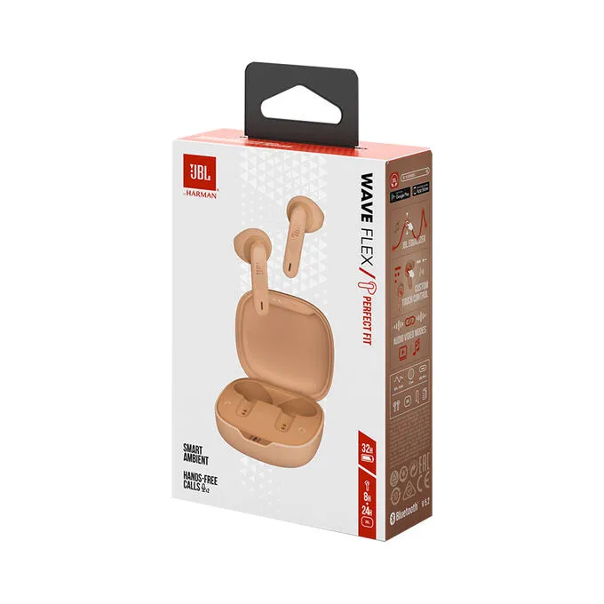 JBL Wave Flex Kulaklık True Wireless Stereo (TWS) Kulak içi Telefon/Müzik/Spor/Günlük Yaşam Bluetooth Bej Thumbnail 3