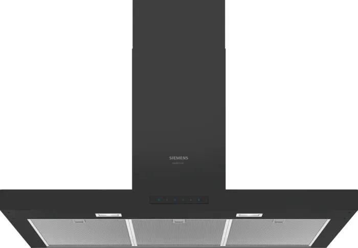 Siemens iQ300 LC96BBM65 ocak bacası Duvara monteli Siyah 372 m³/Saat Davlumbaz ve Aspiratö