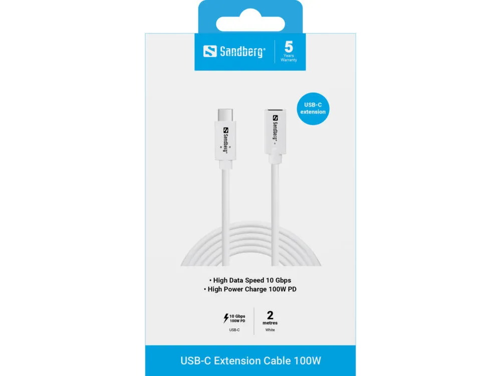 Sandberg 136-55 USB C to USB C (2 m) USB Kablosu Thumbnail 2