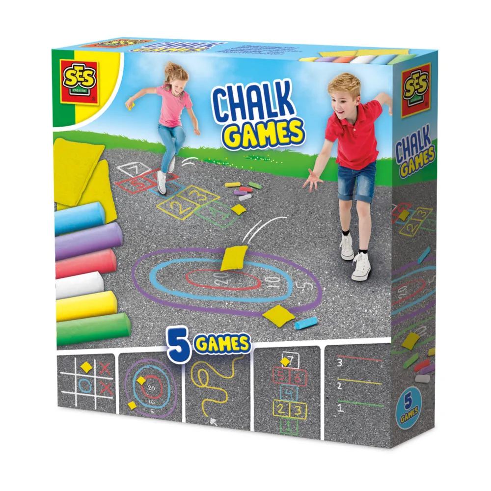 SES Creative Playground chalk 6 pack Çocuklar için oyuncak spor seti Aktif ve Beceri Oyuncakları