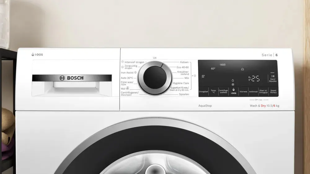 Bosch Serie 6 WNG254A7NL çamaşır kurutma makinesi Solo Önden yüklemeli Beyaz Thumbnail 1