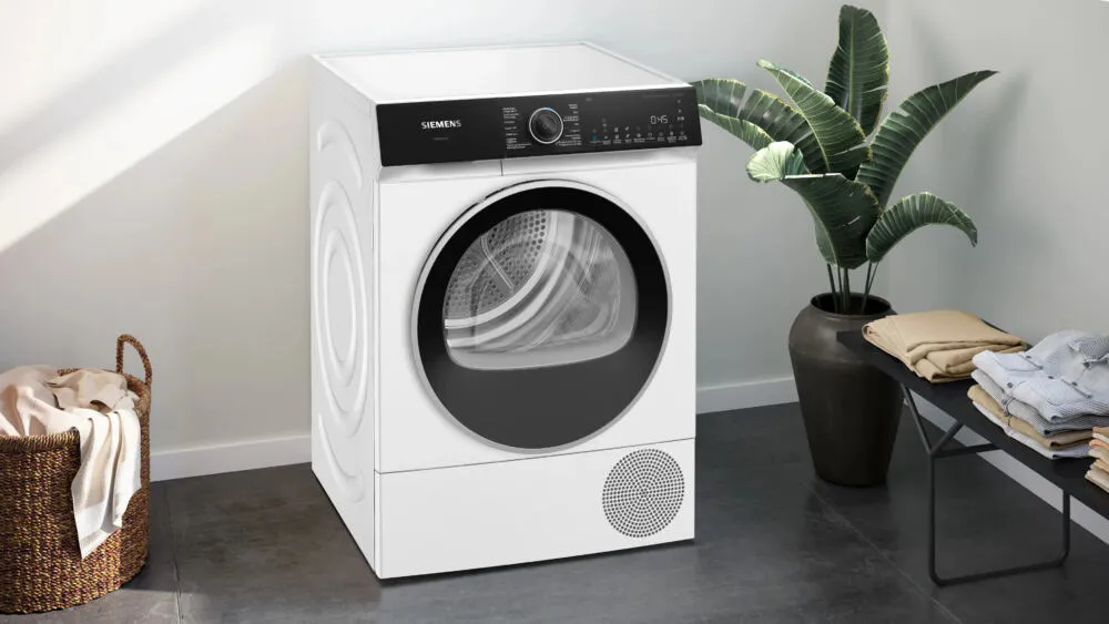 Siemens iQ500 WQ46H2DEFG kurutucu Solo Önden yüklemeli 9 kg Beyaz Thumbnail 3