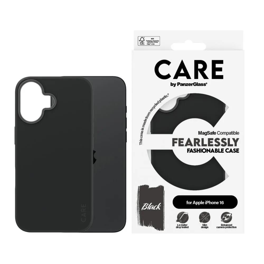 PanzerGlass CARE™ by PanzerGlass® Case Black w. MagSafe iPhone 16 1377 Thumbnail 1